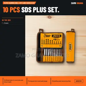 10 PCS Hammer Drill Bits and Chisels Set - Akd2101