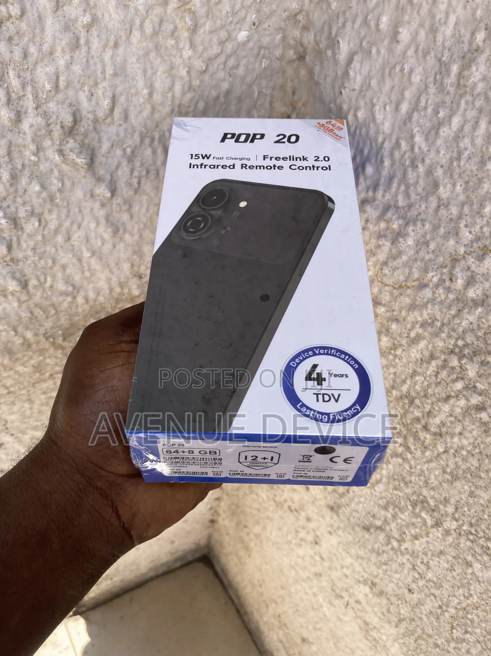 New Tecno Pop 20 64 GB Black