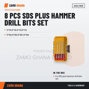8 PCS SDS Plus Hammer Drill Bits Set - Akdl11806