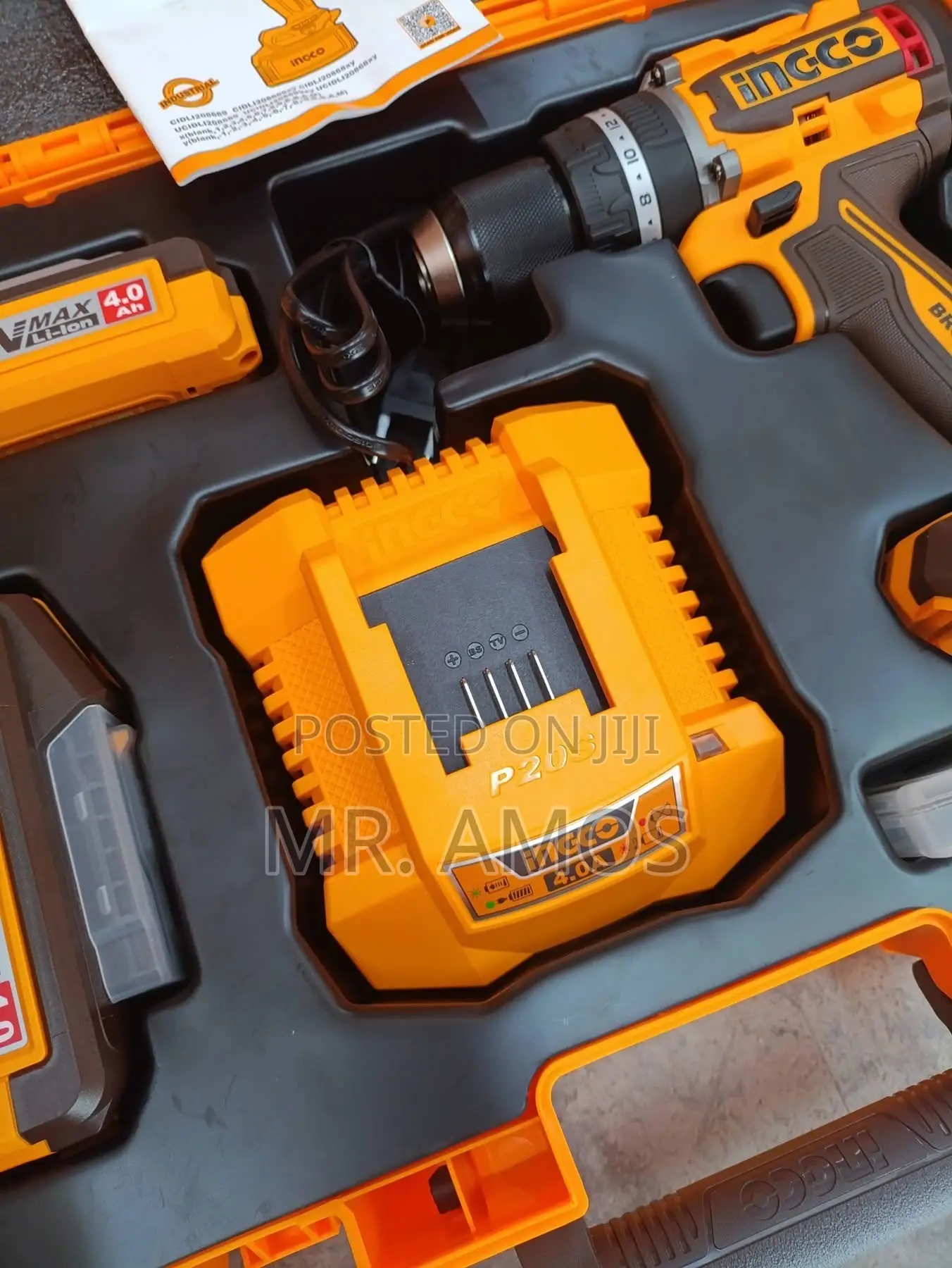 86Nm Cordless Impact Drill With Free Bits Included - CIDLI208686