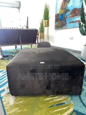 Black Luxury Square Ottoman