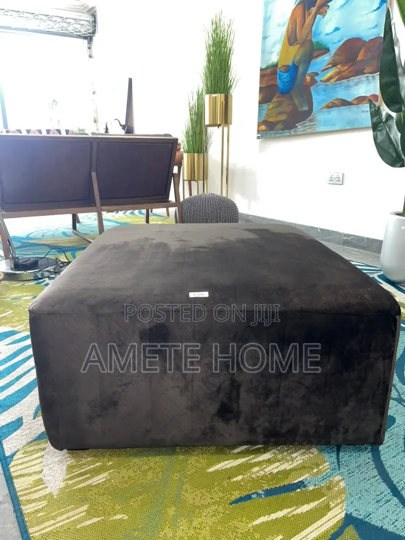 Black Luxury Square Ottoman