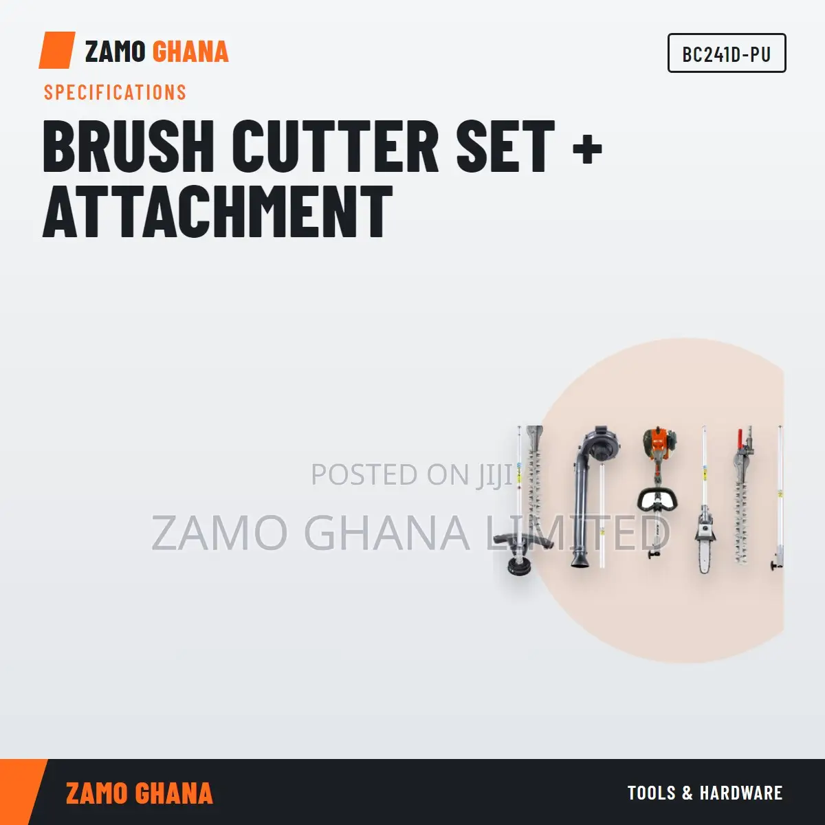 Brush Cutter Set + Attachment - Bc241d-Pu