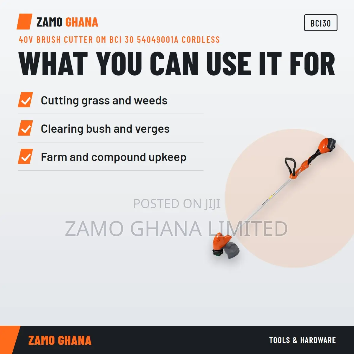40v Brush Cutter Om Bci 30 a Cordless - Bci30