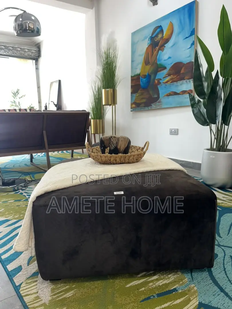 Black Luxury Square Ottoman
