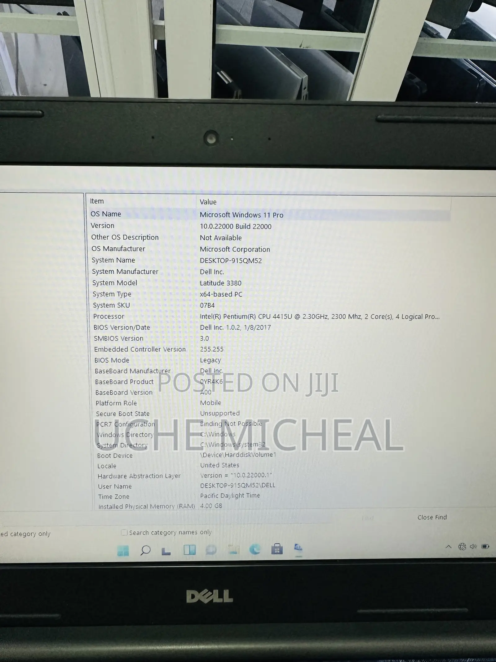 Laptop Dell Latitude 3380 4GB Intel Pentium SSD 128GB