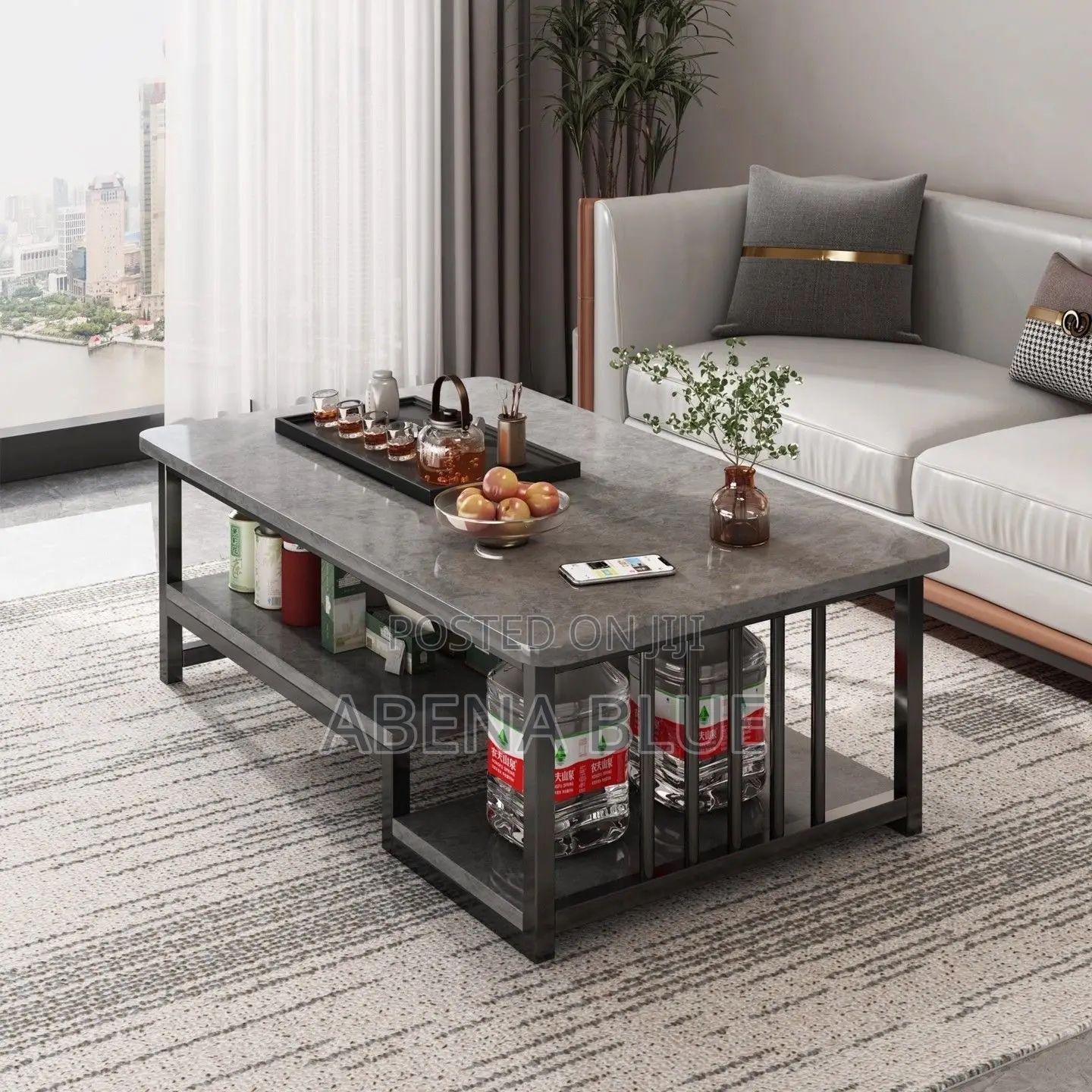 Gray Minimalistic Center Table