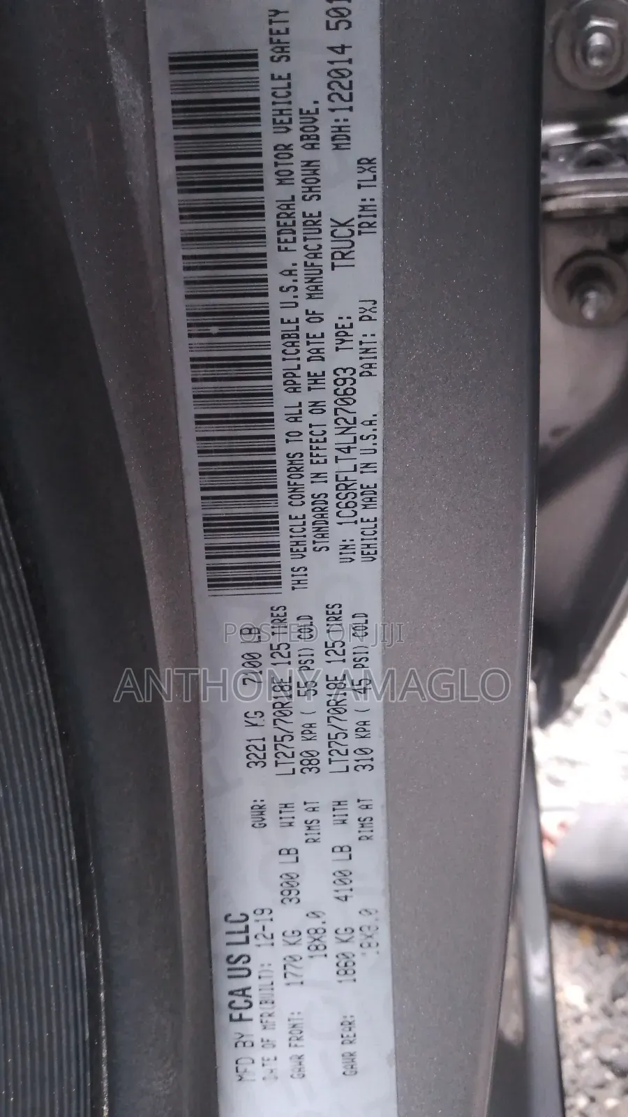 RAM 1500 2020 Gray