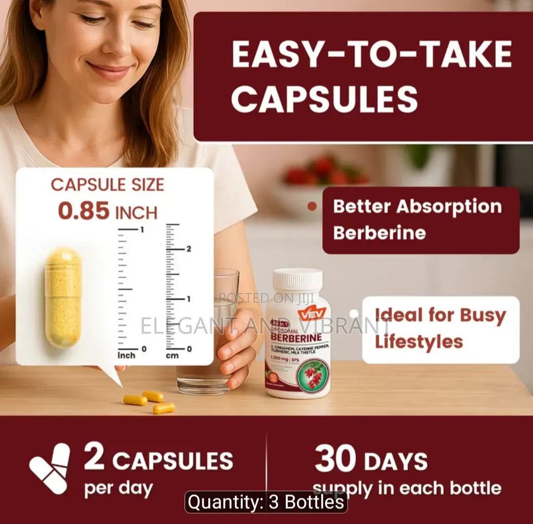 Berbrine Complex With Cinnamon, Cayenne Pepper,Tumeric & Milk Thistle