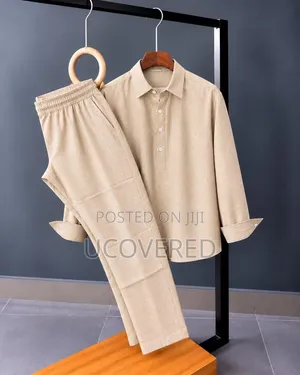 Linen Casual Two-Piece Men's Outfit