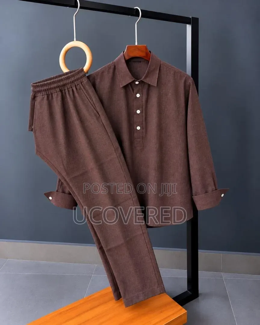 Linen Casual Two-Piece Men's Outfit
