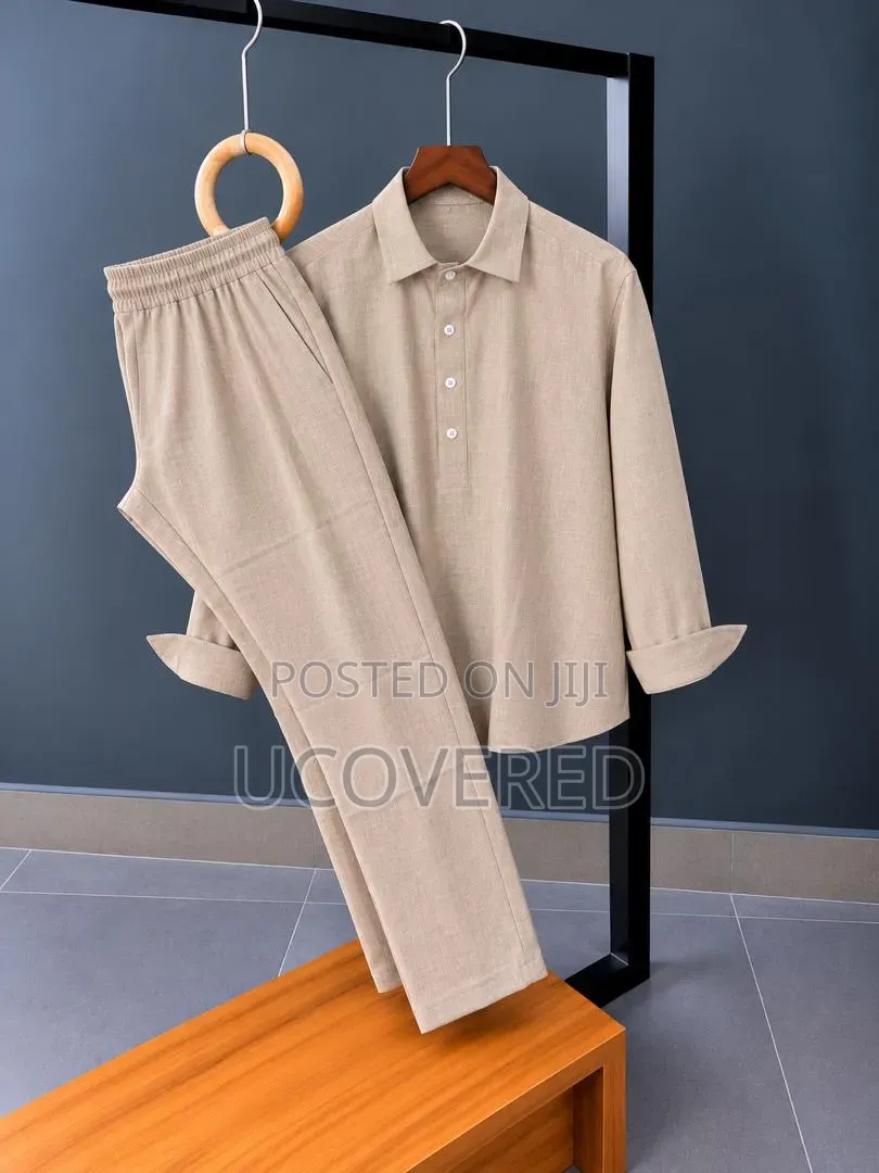 Linen Casual Two-Piece Men's Outfit