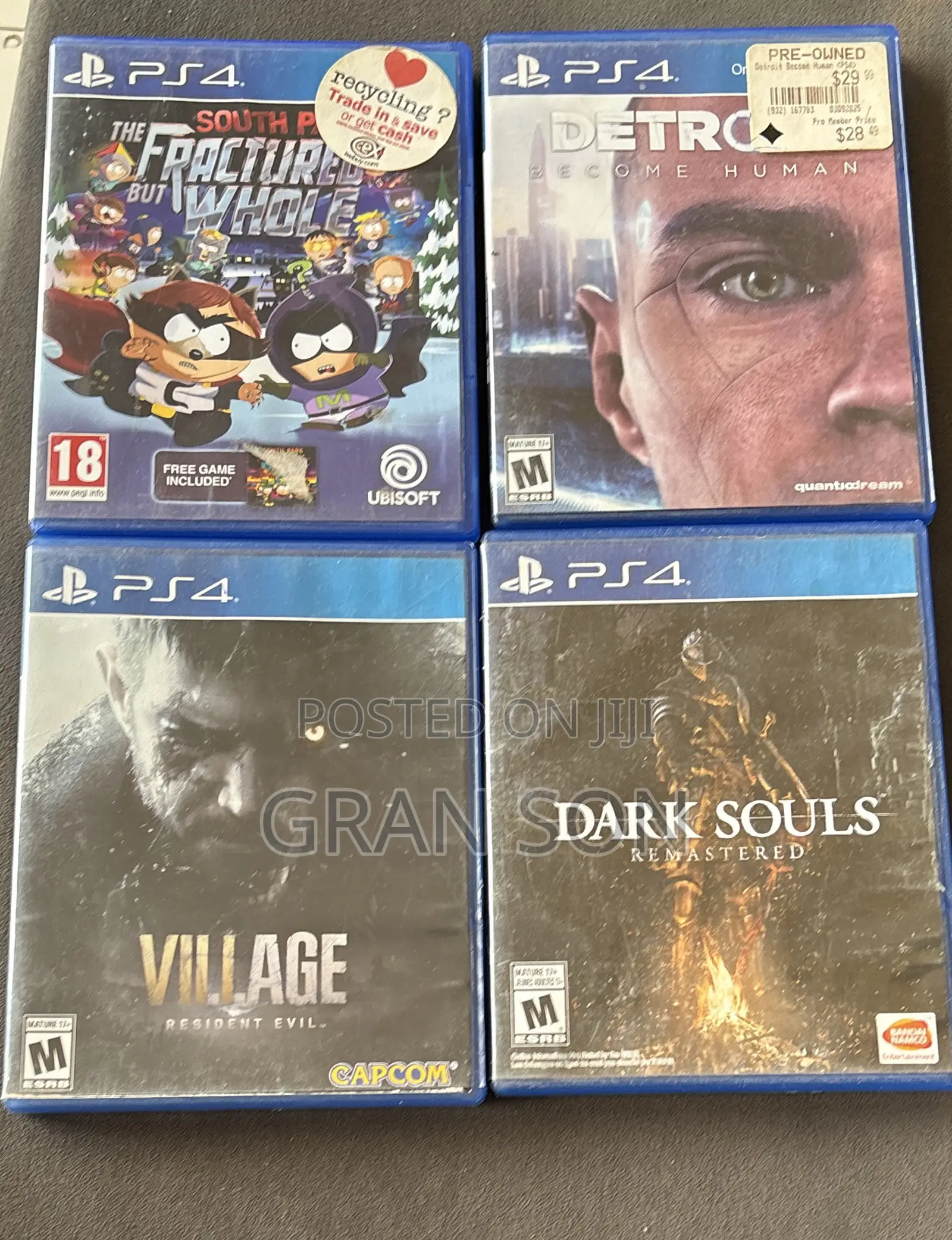 PS4 Games Detroit,Dark Souls,Resident Evil and South Park