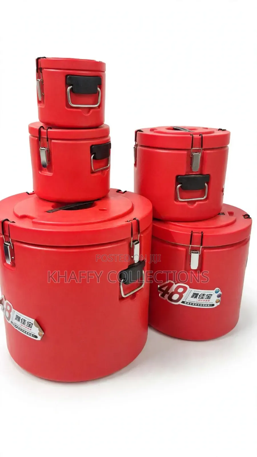 5pcs Food Warmer Set 66L - Keeps Hot/Cold for 48 Hours - Red