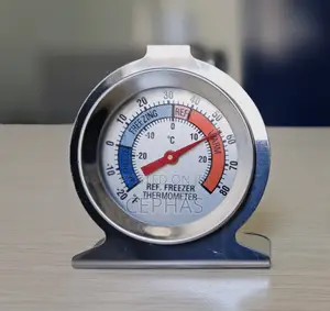 Stainless Steel Fridge/Freezer Thermometer Stands & Hangs Waterproof