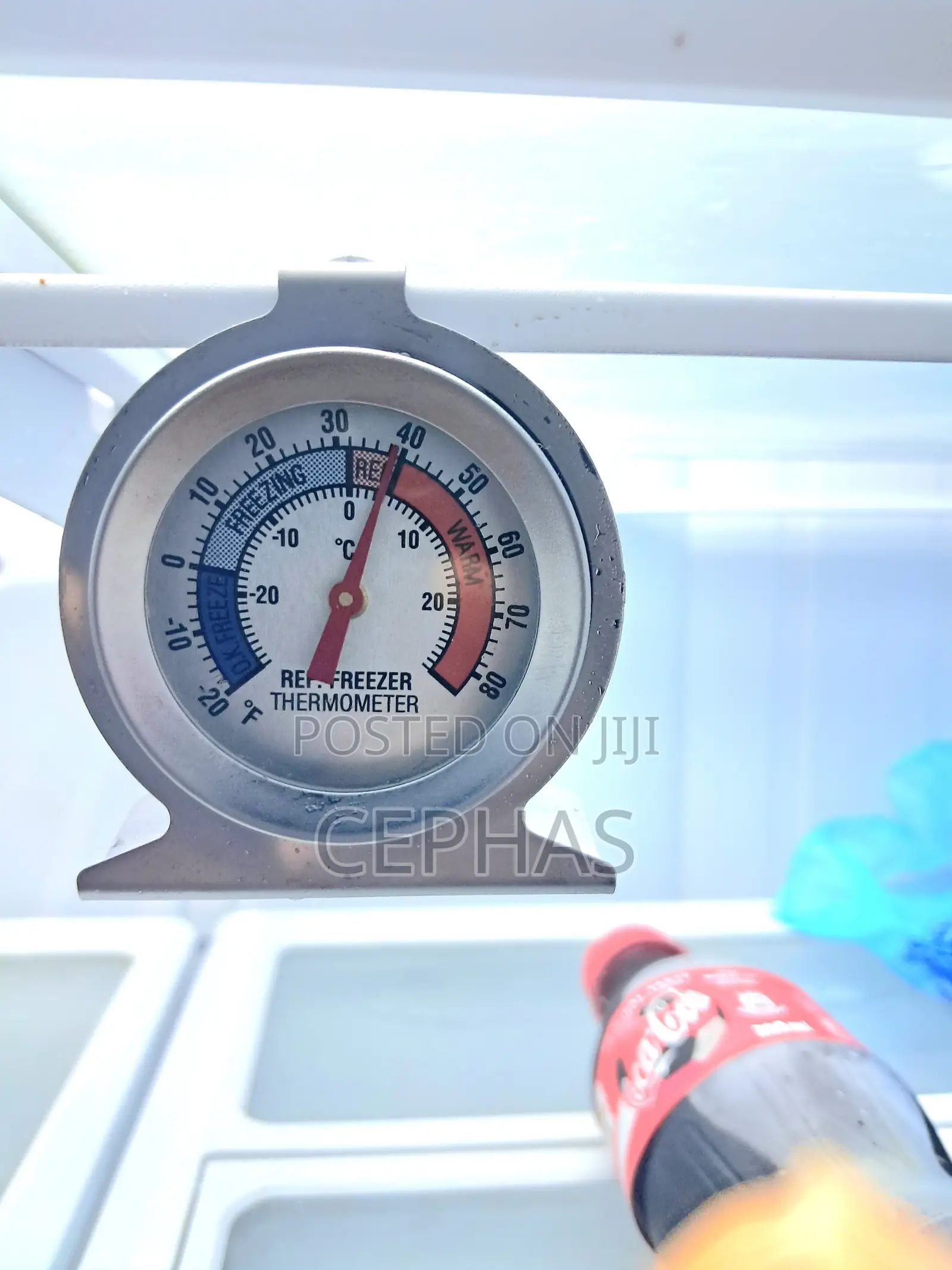 Stainless Steel Fridge/Freezer Thermometer Stands & Hangs Waterproof