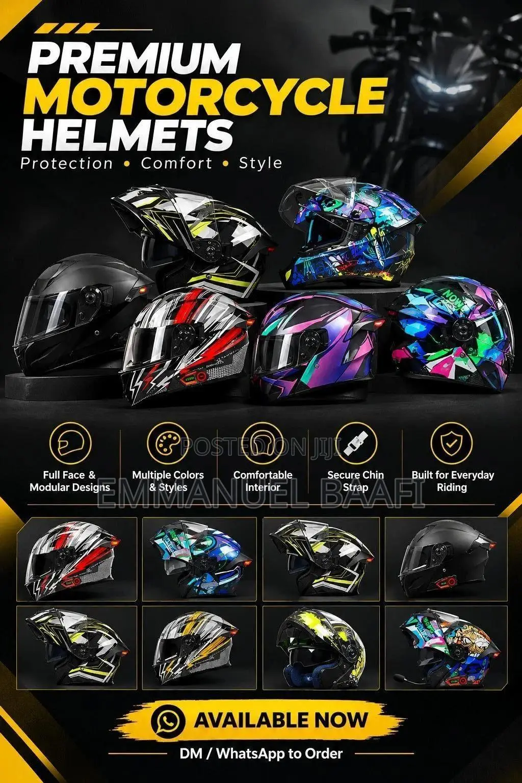 4in1 ABS Motocycle Helmet