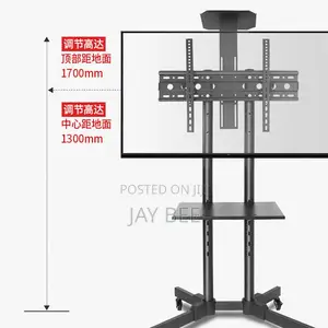 Mobile TV Trolley With DVD Shelf Projector Mount 32”-70”