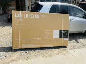 Slim Sleek Black LG UHD UR80 75 Inch 4K Smart TV, 2023 75UR80006LJ