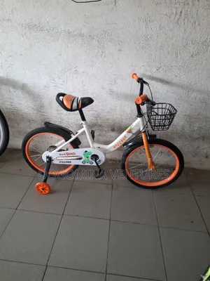 White Orange 18inch Kids Bicycle