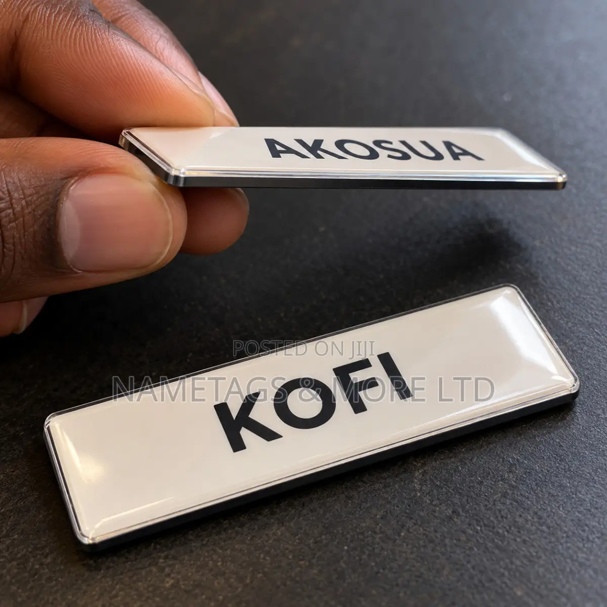 Simple First-Name Domed Badges for Staff & Events