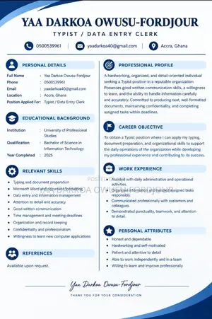 Computing & IT CV