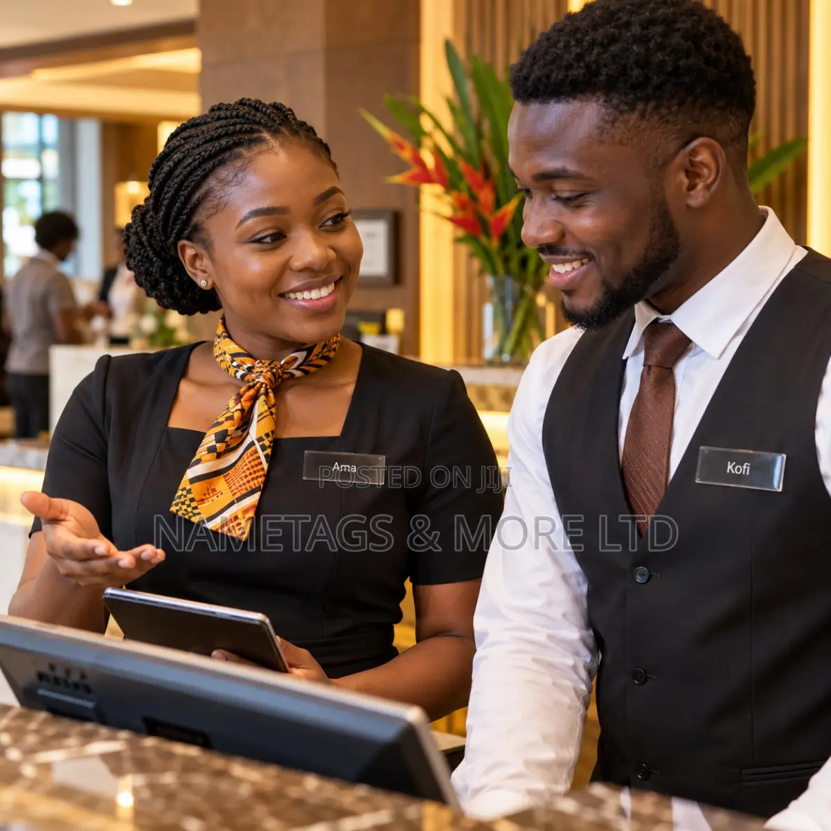 Hotel & Reception Staff Name Tags
