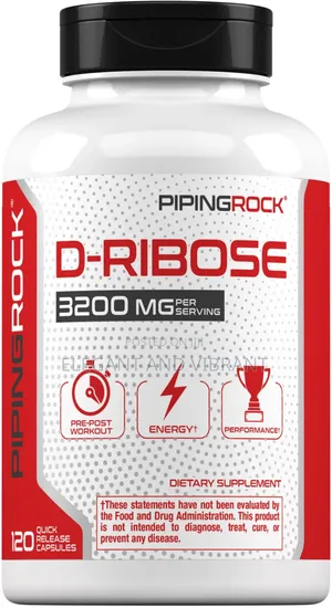 D-Ribose Capsules 3200mg | 120 Count