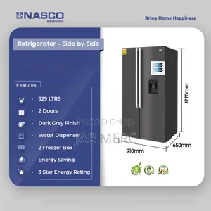 Nasco 529Ltrs Side by Side Refrigerator Promo Discount Price