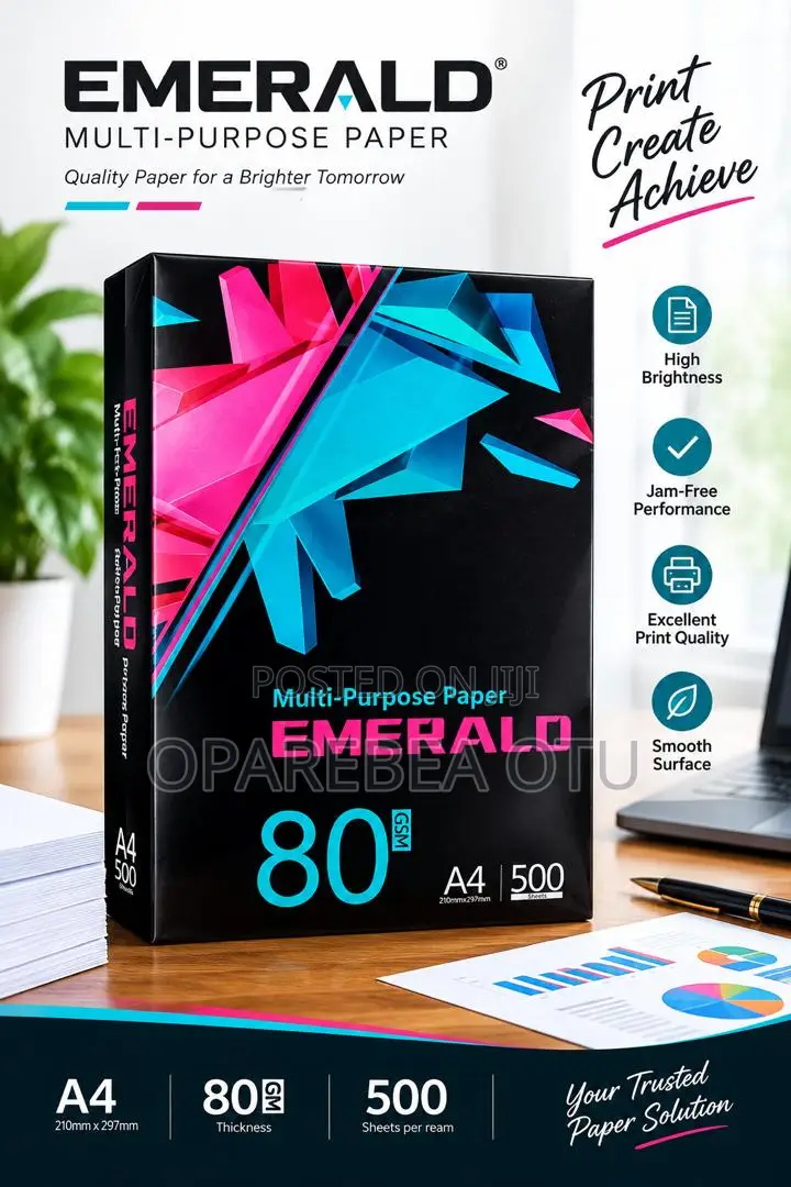 A4 Paper- Emerald 80GSM