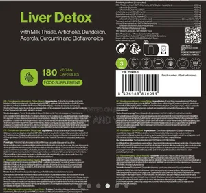 Liver Detox With Milk Thistle, Artichoke, Dandelion,& Bioflavonoids