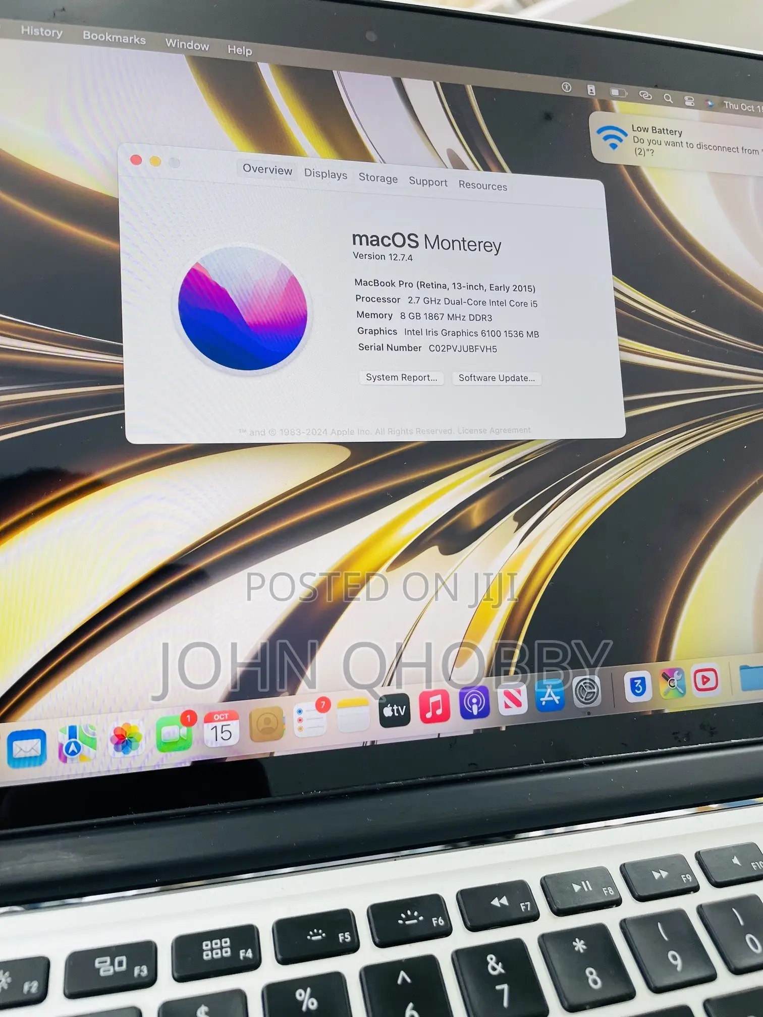 Laptop Apple MacBook Pro 2015 8GB Intel Core i5 SSD 256GB