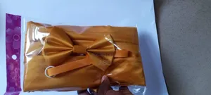 Bow Tie With 2 Pocket Square and Cummerbund Set