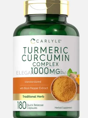 Turmeric Curcumin 1000mg With Black Pepper - 180 Capsules