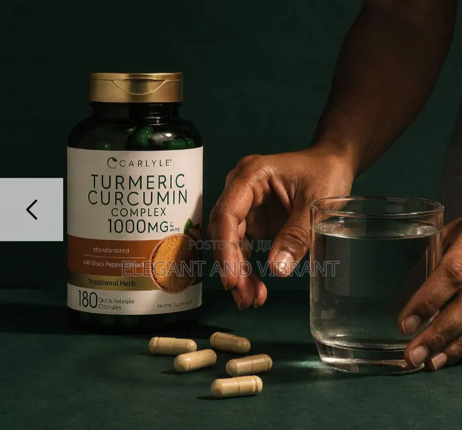 Turmeric Curcumin 1000mg With Black Pepper - 180 Capsules