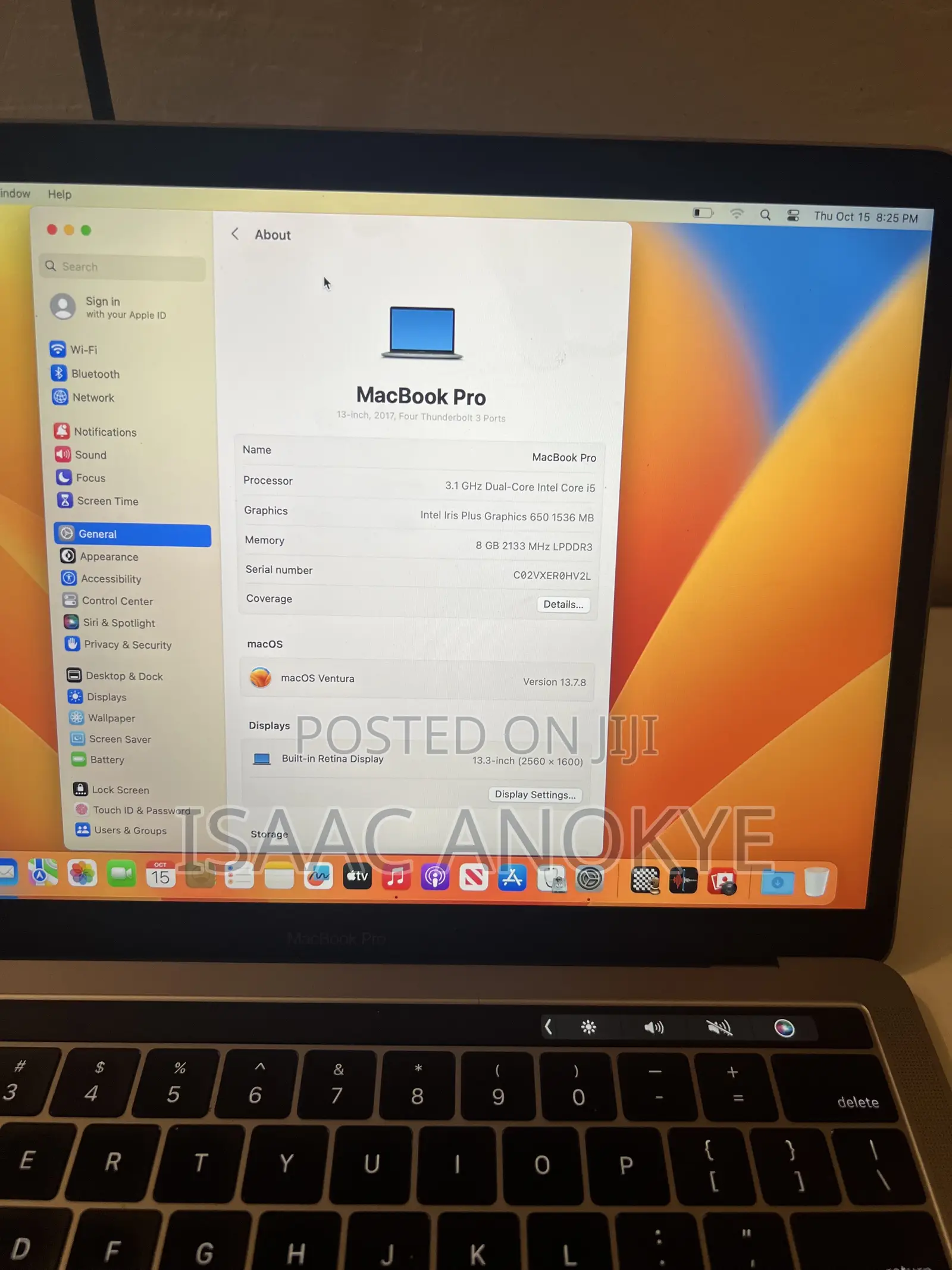 New Laptop Apple MacBook Pro 2017 8GB Intel Core i5 SSD 256GB