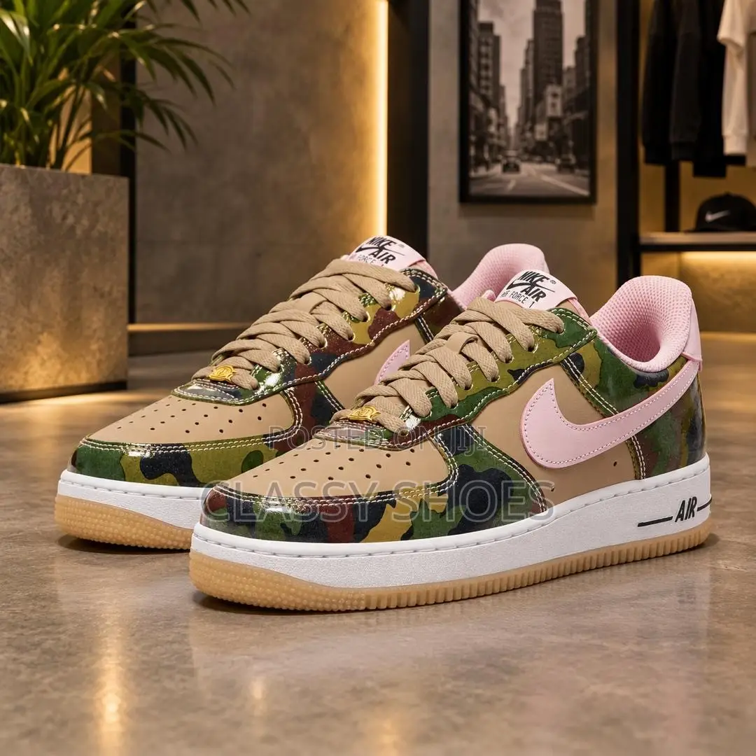Nike Airforce1 Low 07 Lv 8 Patent Camo Pink