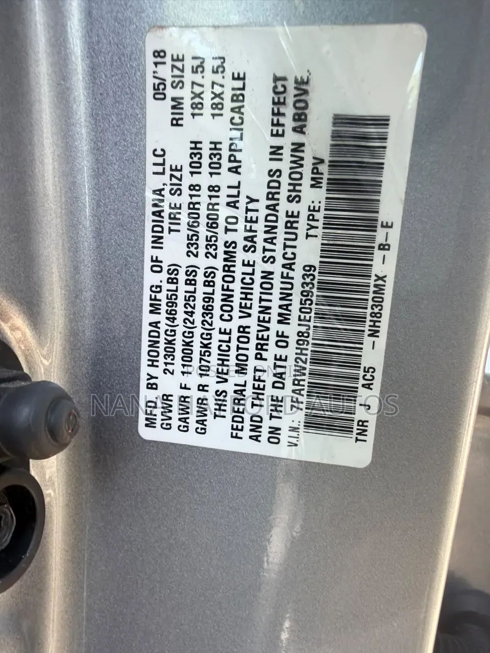 Honda CR-V 2018 Silver