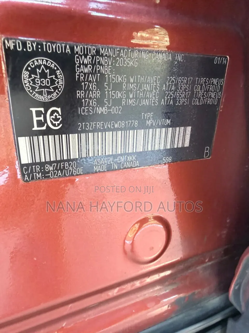 Toyota RAV4 2014 Red