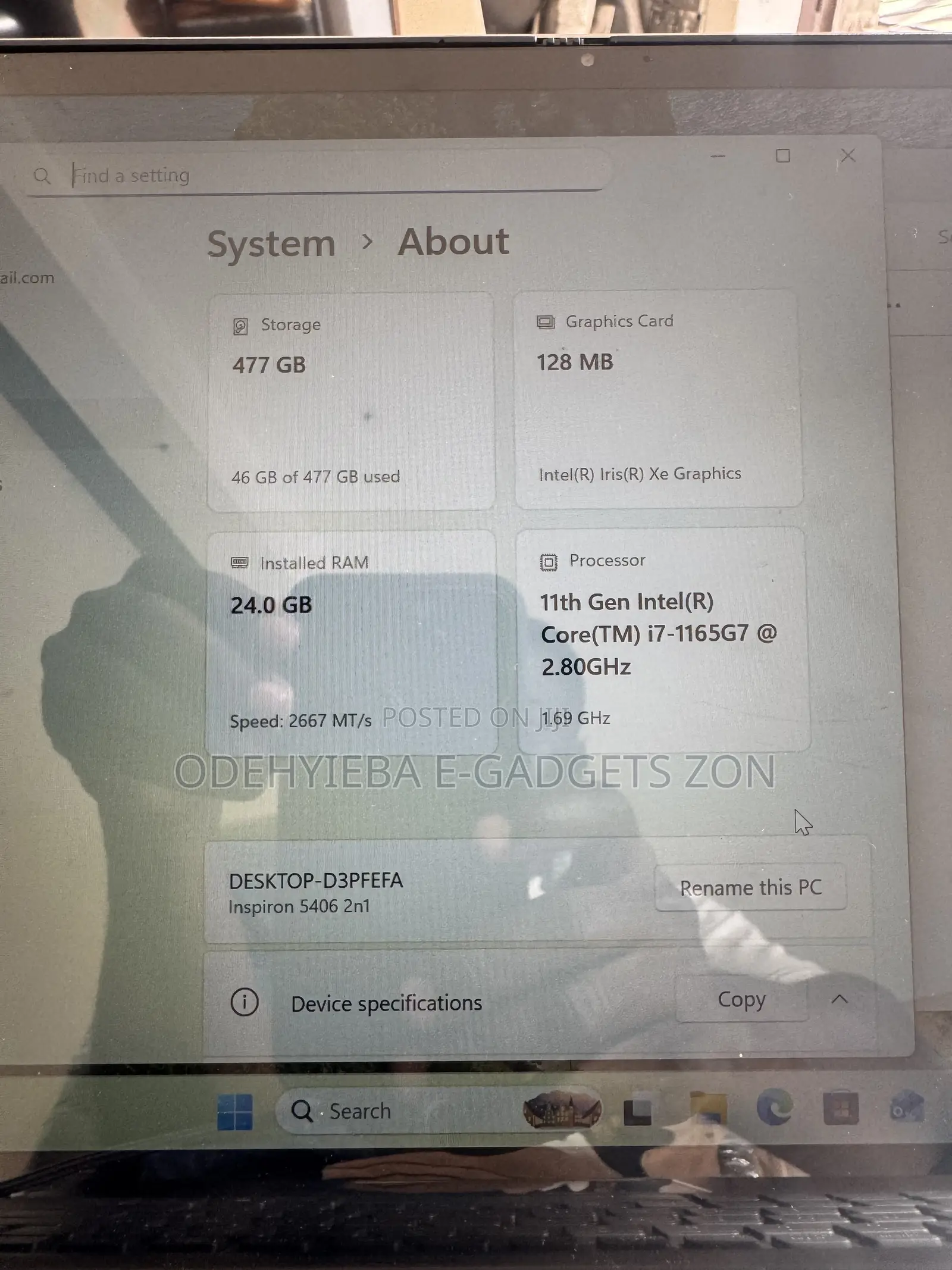 Laptop Dell 24GB Intel Core i7 SSD 512GB