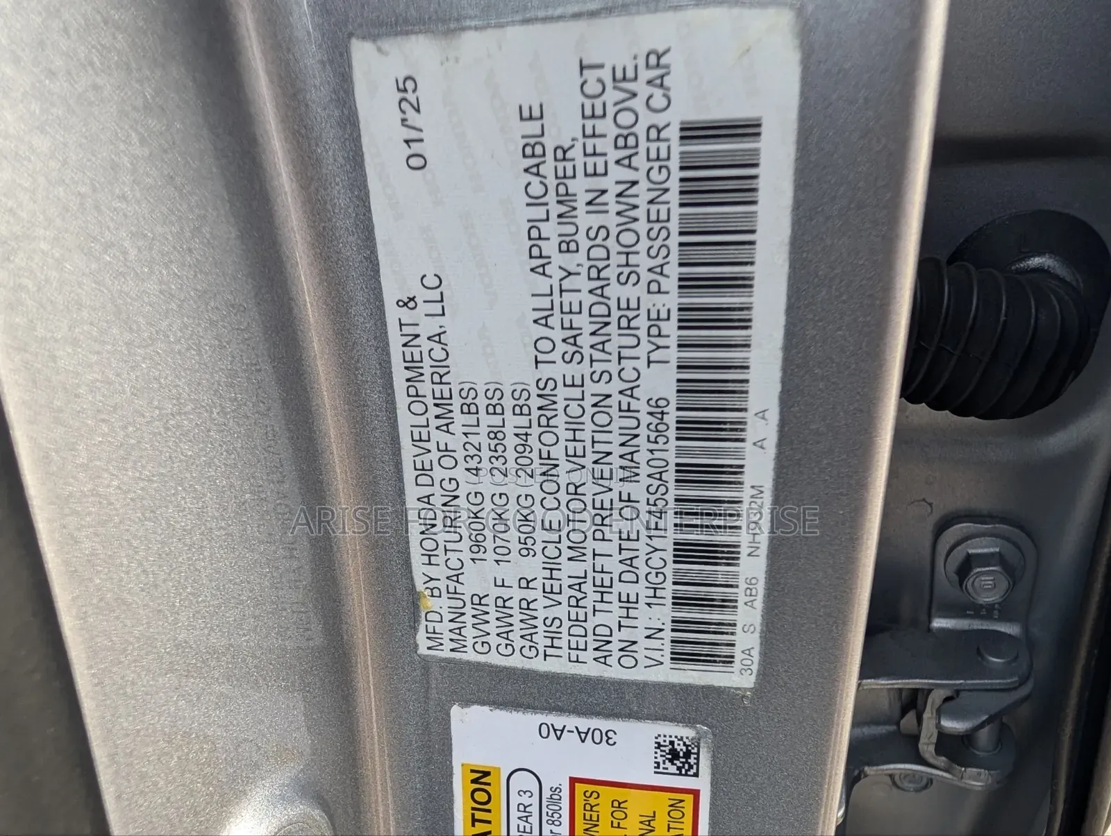 Honda Accord SE CVT 2025 Gray
