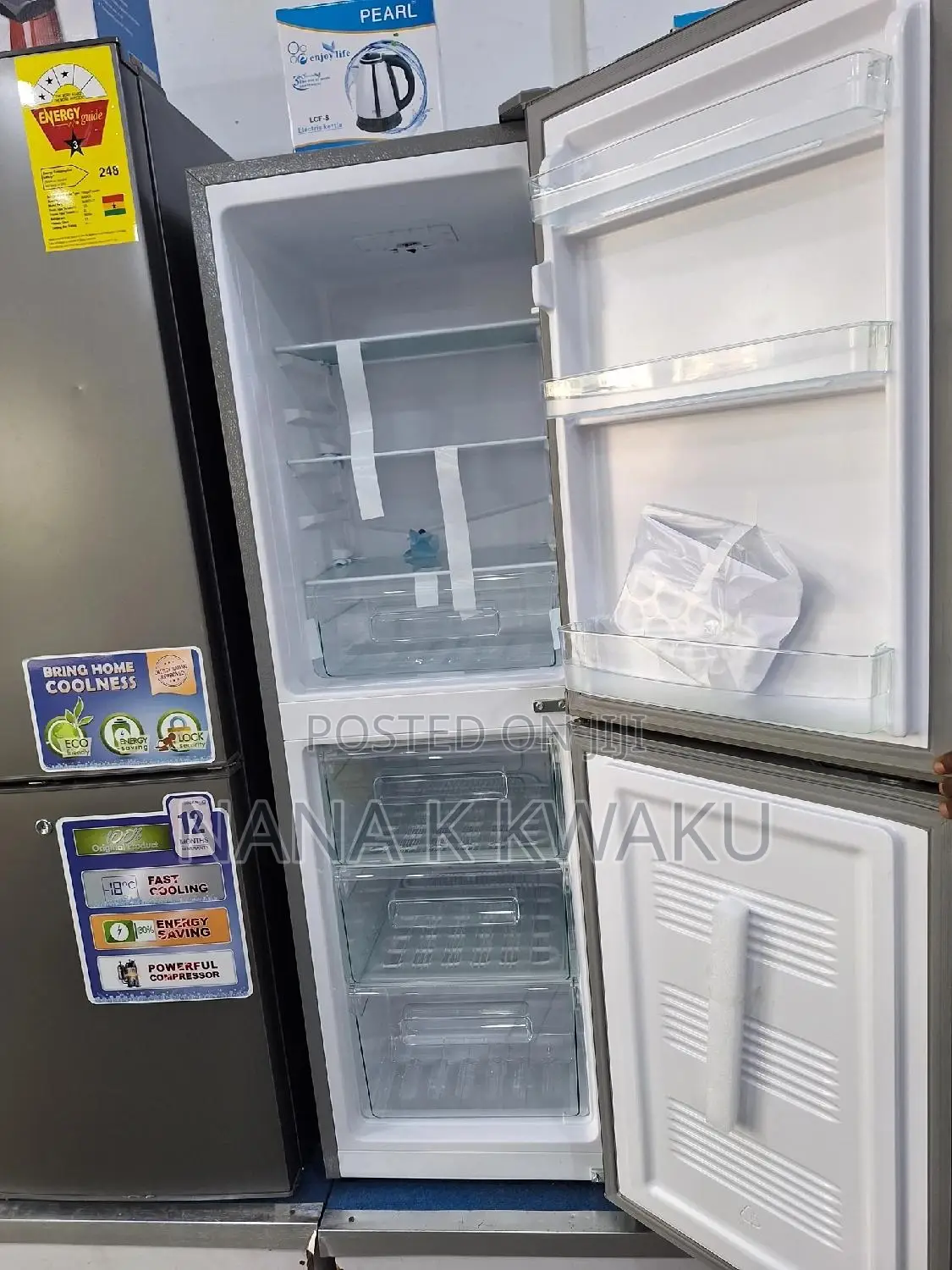 Nasco Nasd2-22kd Double Door Fridge With Bottom Freezer