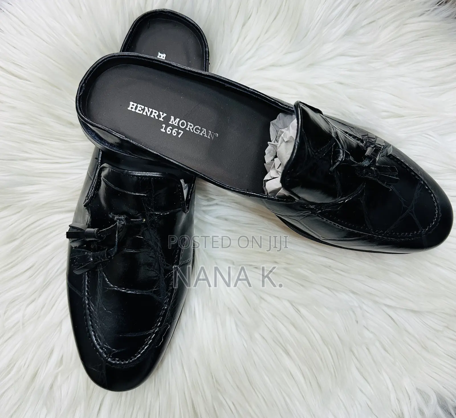 Bespoke Italian Men’s Cognac Leather Tassel Loafers (EU 42 - 43)