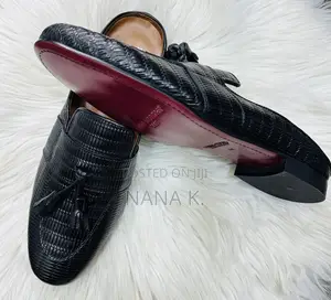 Bespoke Italian Men’s Cognac Leather Tassel Loafers (EU 42 - 43)