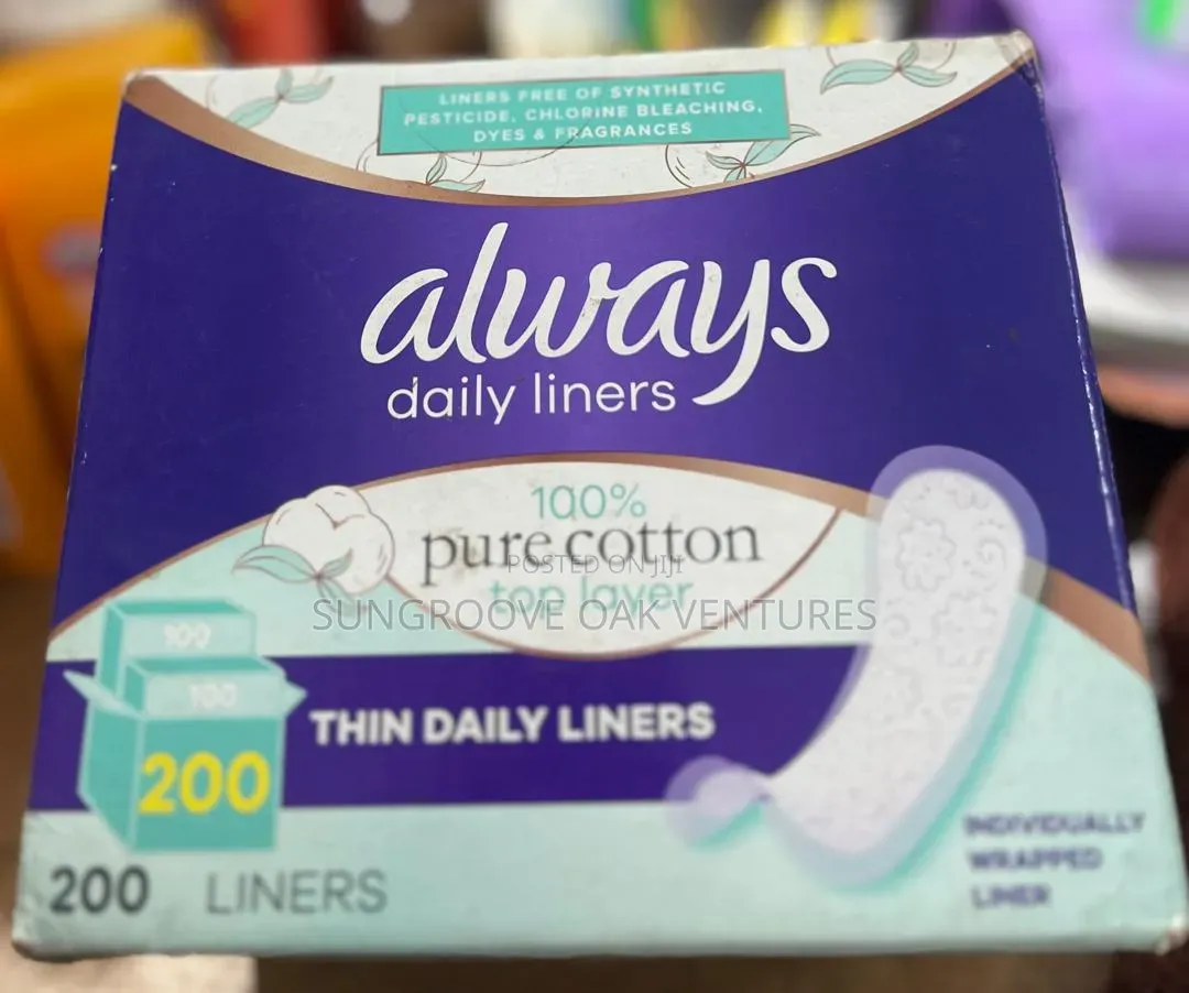 Always Daily Panty Liners 100% Pure Cotton 200