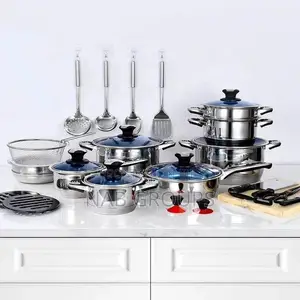 30-Piece Marwa German Stainless Steel Cookware Set