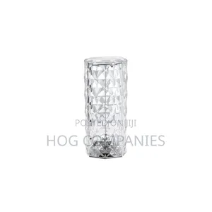 Crystal Diamond-Pattern Glass Vase