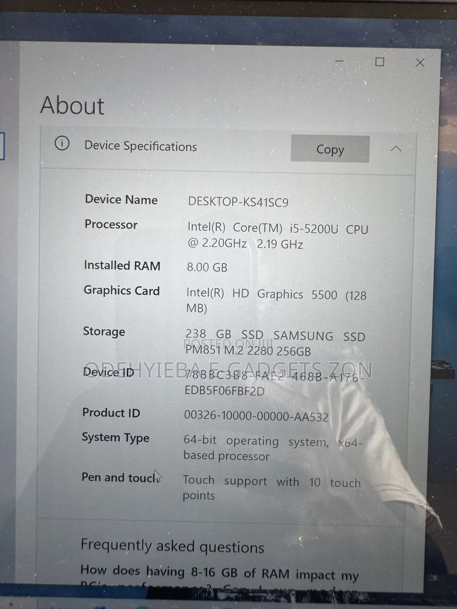Laptop Dell XPS 13 9343 8GB Intel Core i5 SSD 256GB