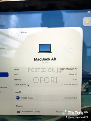 Laptop Apple MacBook Air 2020 8GB Intel Core i5 SSD 256GB