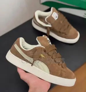 Puma Suede XL Brown and White
